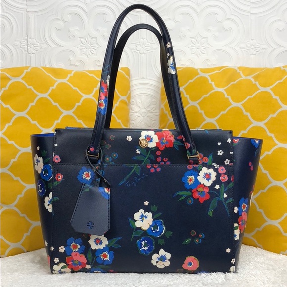 Tory Burch Handbags - 🌸FLASH⬇️🌸Tory Burch Leather Floral Tote 👜